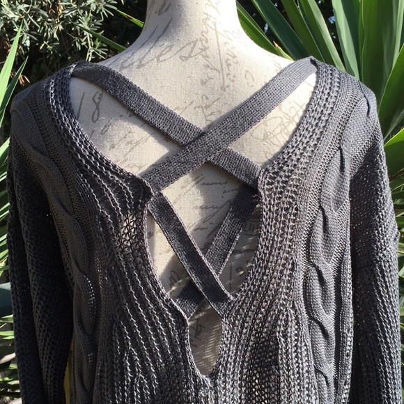 New! Cross-Back Knit Sweater - Picture 2 of 7